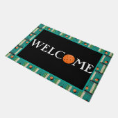 Pickleball 'Til the Streetlights Come On! Teal ドアマット (アングル)