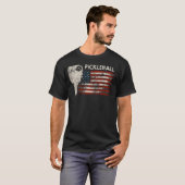Pickleball USAフラグ - おもしろスポーツ Tシャツ (正面フル)