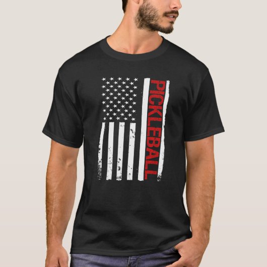 Pickleball USA American Flag Tシャツ (正面)