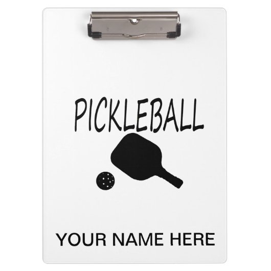 pickleball wのかいおよび球の黒 クリップボード (正面)