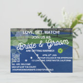 Pickleball Wedding Invitation - Modern Court Sport 招待状 (スタンド正面)