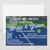 Pickleball Wedding Invitation - Modern Court Sport 招待状 (正面/裏面)