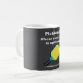 Pickleball Where Sweating is Optional コーヒーマグカップ (正面左)
