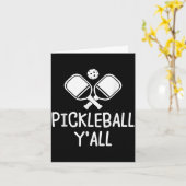 Pickleball y'all funny paddle ball pickle  カード (黄色い花)