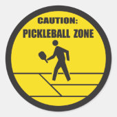 Pickleball Zone ラウンドシール (正面)
