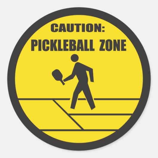 Pickleball Zone ラウンドシール (正面)