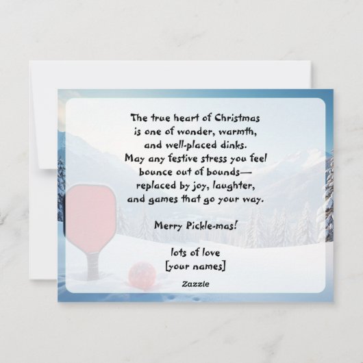 Pickleball🎅Creative Chaos & Holiday Comebacks シーズンカード (裏面)