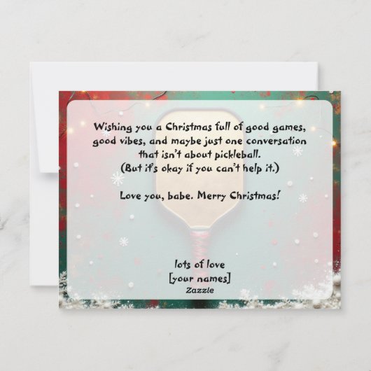 Pickleball🎅Dinkmas Devotion シーズンカード (裏面)