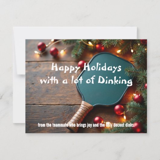 Pickleball🎅Paddle & Pine Holiday Shine シーズンカード (正面)