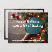 Pickleball🎅Paddle & Pine Holiday Shine シーズンカード (正面/裏面)