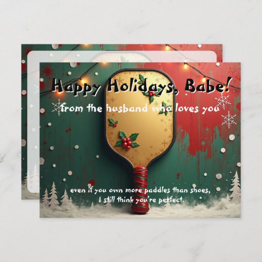 Pickleball🎅Paddles Before Presents シーズンカード (正面/裏面)