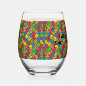 Pickleballs There Are Never Enough ステムなしワイングラス (右)