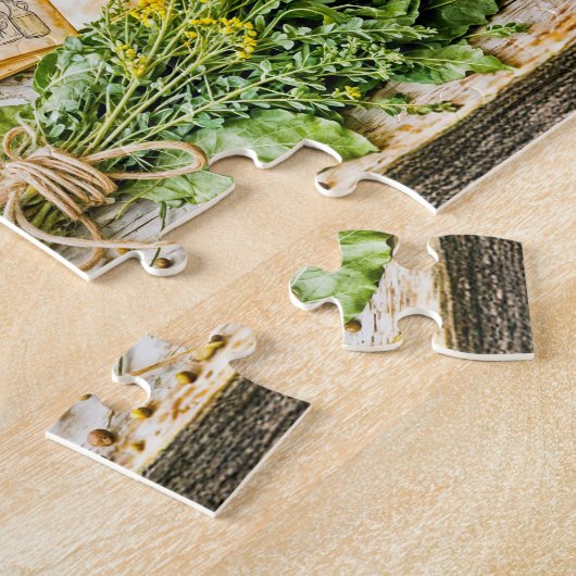 Pickled Cucumbers and Fresh Vegetables in Rustic V ジグソーパズル (側面)