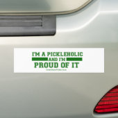 Pickleholicのピクルスジュースのバンパーステッカー バンパーステッカー (車上)