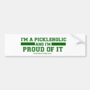 Pickleholicのピクルスジュースのバンパーステッカー バンパーステッカー