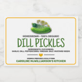 Pickles Canned Food Label フードラベル (シングルラベル)