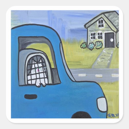 Pickles in the Car スクエアシール (正面)