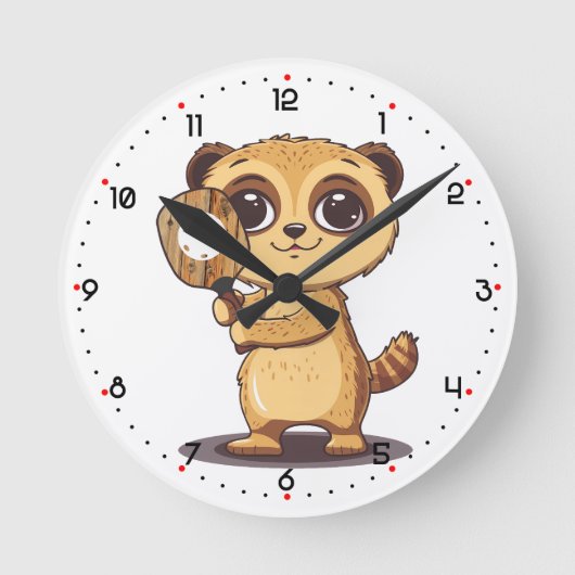 PickleScout Pickleball  ラウンド壁時計 (正面)