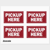 Pickupレストランやビジネスの看板 長方形シール (シート)