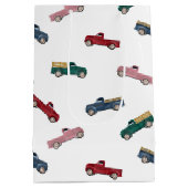 Pickup Trucks Cute Vehicles Car Transportation  ミディアムペーパーバッグ (裏面)