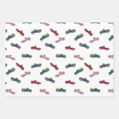 Pickup Trucks Cute Vehicles Car Transportation ラッピングペーパーシート (正面2)
