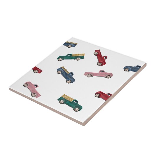 Pickup Trucks Cute Vehicles Car Transportation Boy タイル (側面)