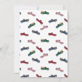 Pickup Trucks Cute Vehicles Kids Birthday Party 招待状 (裏面)