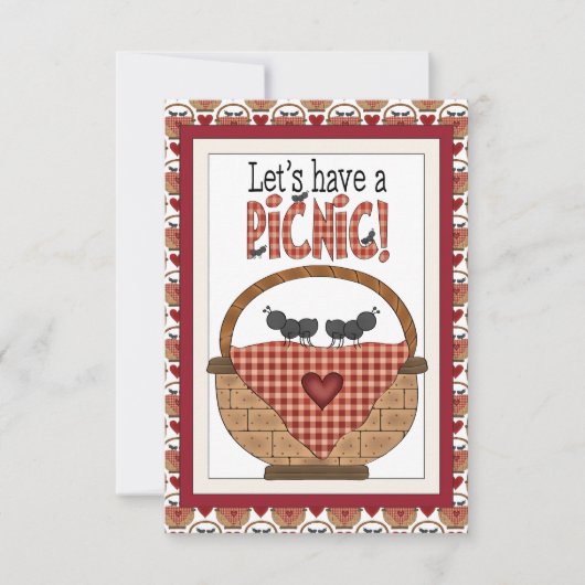 Picnic Ant RSVPカード (正面)