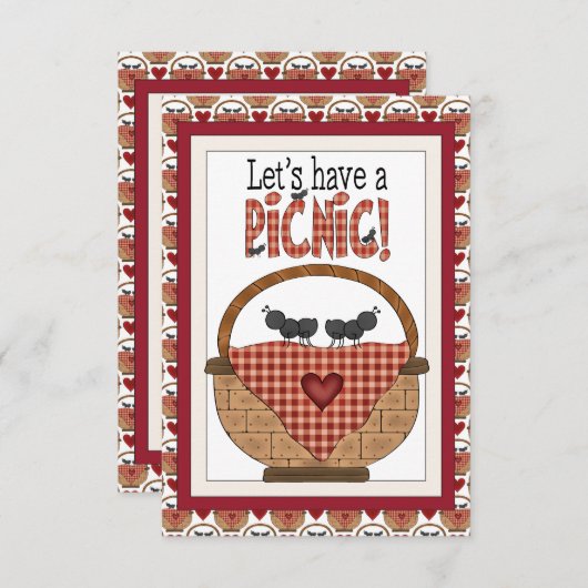 Picnic Ant RSVPカード (正面/裏面)