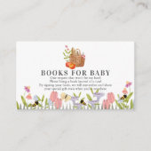 Picnic Basket Floral Baby Shower Book Request Encl エンクロージャーカード (正面)