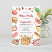 Picnic Birthday Party Invitation 招待状 (スタンド正面)