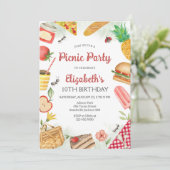 Picnic Birthday Party Invitation 招待状 (スタンド正面)