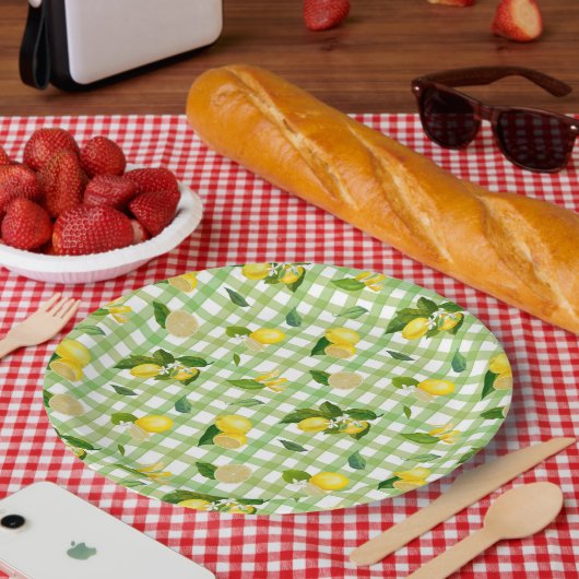  Picnic Citrus Mediterranean  Pattern  ペーパープレート (ピクニック)