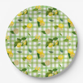  Picnic Citrus Mediterranean  Pattern  ペーパープレート (正面)