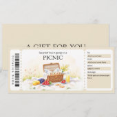 Picnic Gift Certificate 招待状 (正面/裏面)