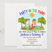 Picnic Outdoor Park Kids Birthday Invitation 招待状 (正面/裏面)
