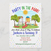 Picnic Outdoor Park Kids Birthday Invitation 招待状 (正面)