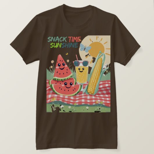 Picnic Pals – Summer Snack Squad Tシャツ (デザイン正面)