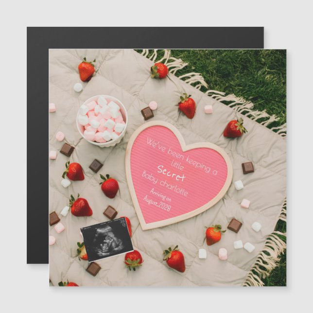  Picnic Pregnancy Announcement Outdoor reveal gift (正面/裏面)