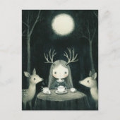 Picnic With Deer ポストカード (正面)