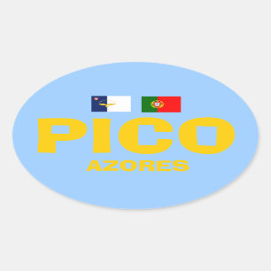 Pico*アゾレスのヨーロッパ式のステッカー 楕円形シール