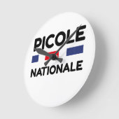 Picole Municipale – coussin humoristique drôle ラウンド壁時計 (傾斜)