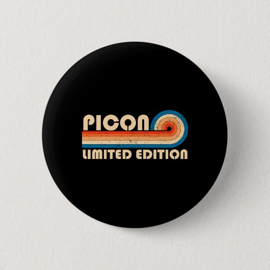 Piconレトロ70年代 80年代 夕焼けEパフォーマンス 缶バッジ (正面)