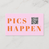 Pics happen! 写真 QRコード ウェディング エンクロージャーカード (正面)