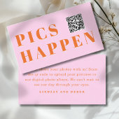 Pics happen! 写真 QRコード ウェディング エンクロージャーカード