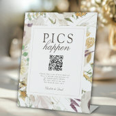  PICS HAPPEN!Modern Spring Wedding QR Code Gallery 台座サイン