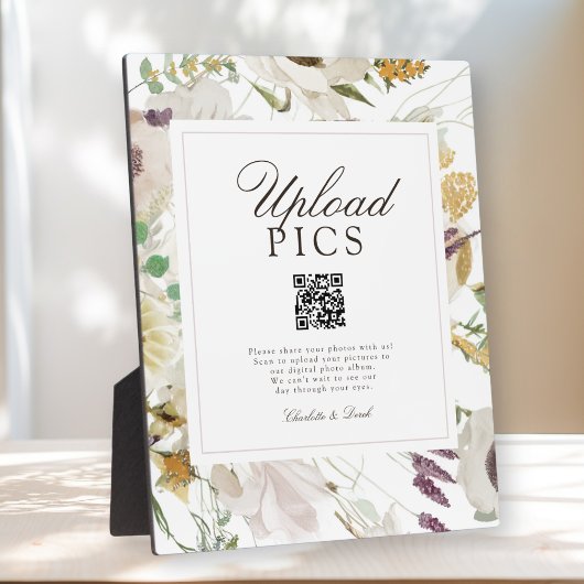  PICS HAPPEN! Modern Spring Wedding QR CodeGallery フォトプラーク