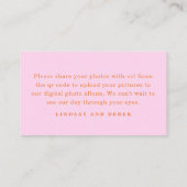 Pics happen! Photo, QR-Code, Wedding エンクロージャーカード (裏面)