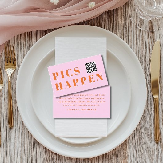 Pics happen! Photo, QR-Code, Wedding エンクロージャーカード
