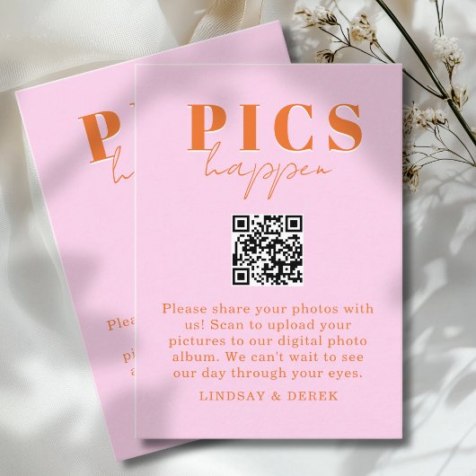 Pics happen! Photo, QR-Code, Wedding エンクロージャーカード
